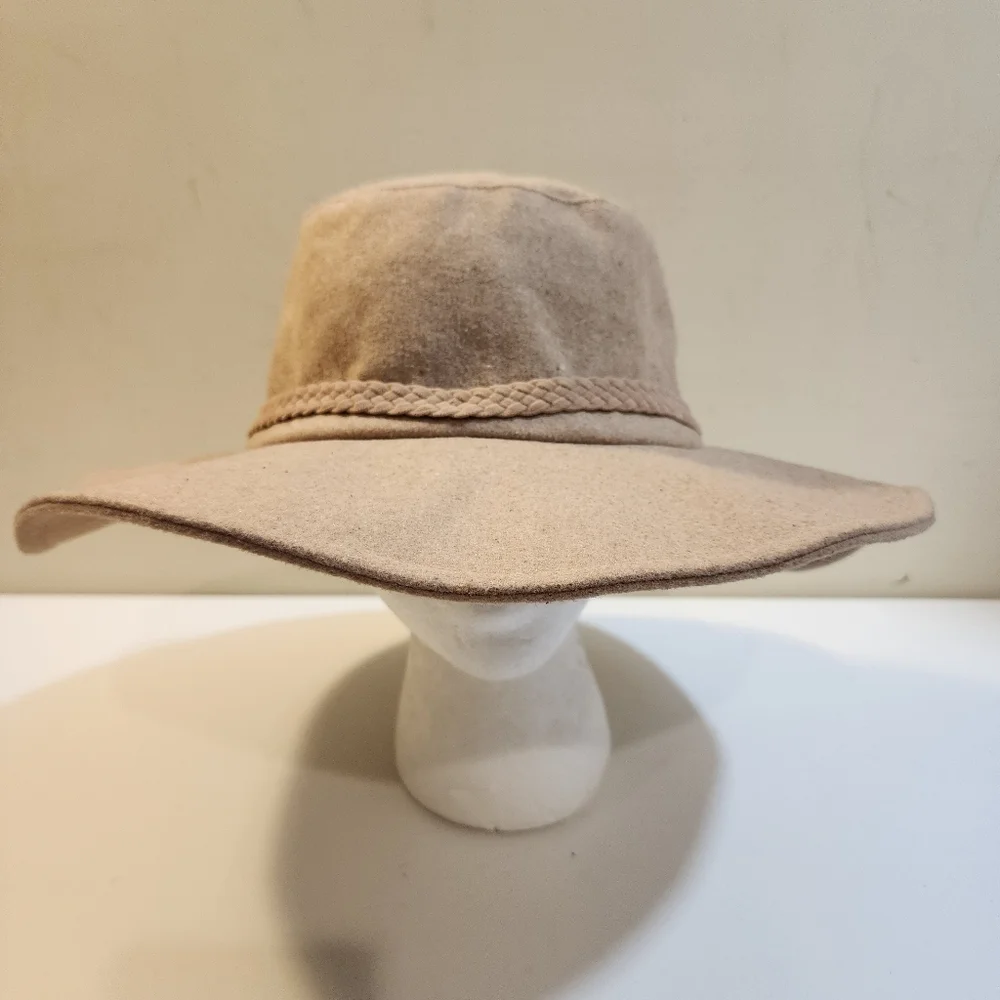 ASN Beige Wide Brim Hat OS